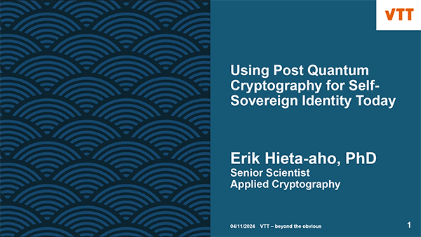 Cover page of the presentation.